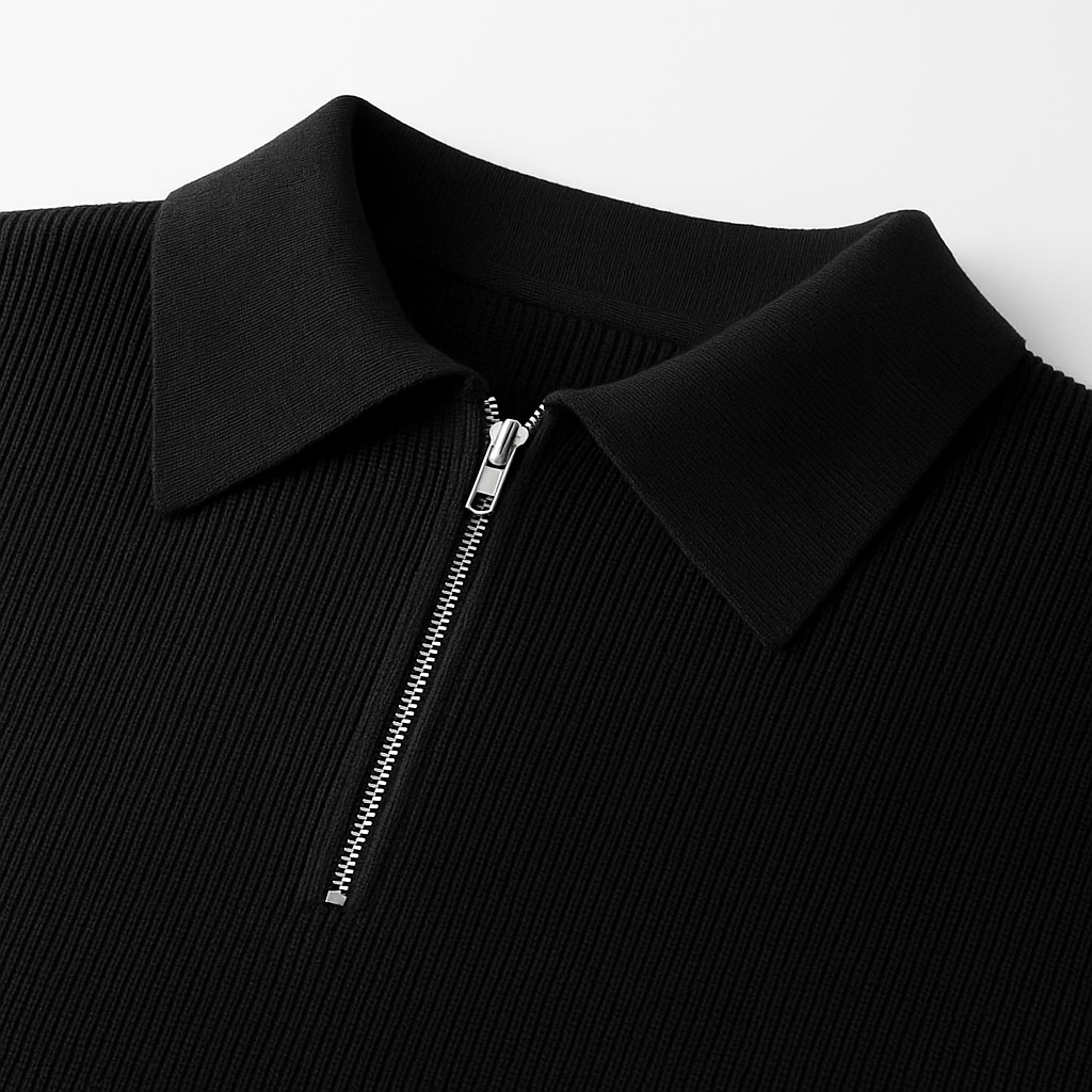 Half Zip Knit Sweater Old Money Style