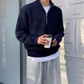Maglione con Mezza Zip a Collo Alto