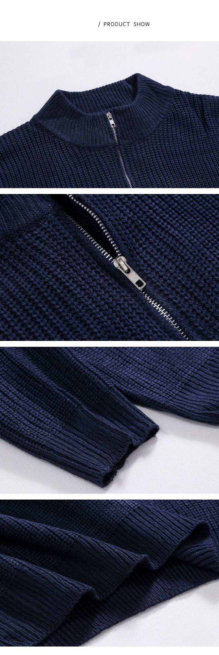 High Neck Half Zip Sweater