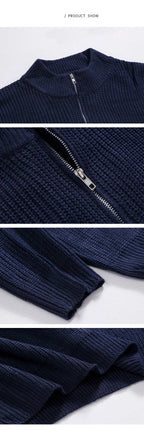 High Neck Half Zip Sweater