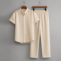 Men’s Summer Co-ord Set Short Sleeve Shirt & Pants