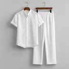 Men’s Summer Co-ord Set Short Sleeve Shirt & Pants