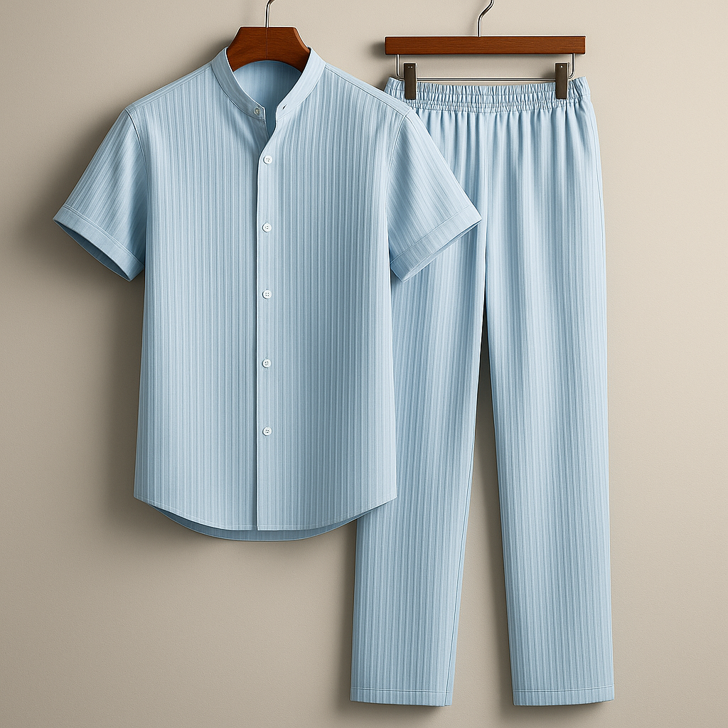 Men’s Summer Co-ord Set Short Sleeve Shirt & Pants