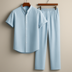 Men’s Summer Co-ord Set Short Sleeve Shirt & Pants
